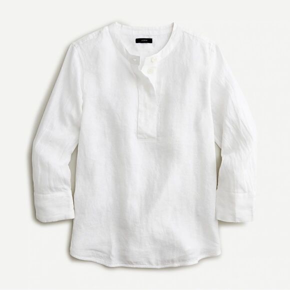 J. Crew Tops - J Crew Button Front Linen Tunic NWT